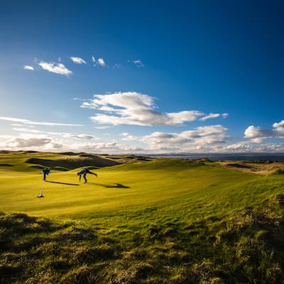 Golfers on a Lovely Golf Course in St. Andrews, Scotland