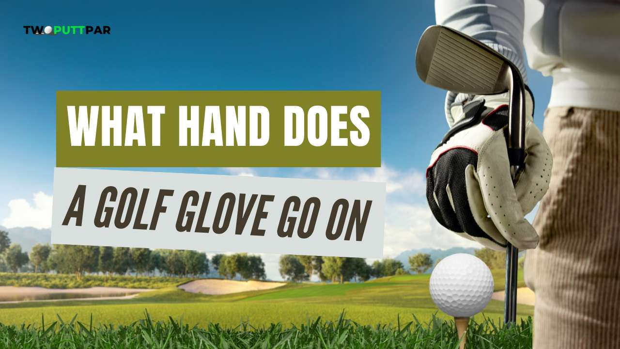 The golf club is held by the golfer with gloves